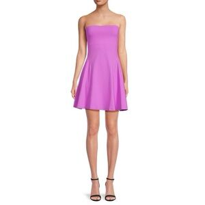 Susana Monaco A Line Strapless Dress in the color Knockout Pink Medium